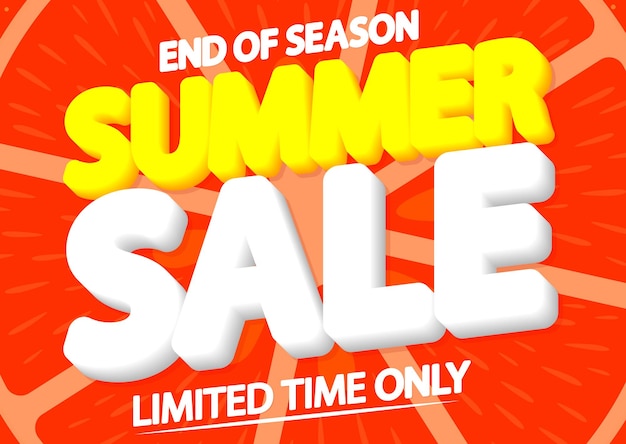 Zomer Sale korting poster ontwerp sjabloon winkelaanbieding banner