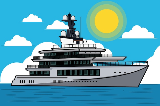 Zomer schip zeilen vector illustratie gratis set van gerelateerde afbeeldingen