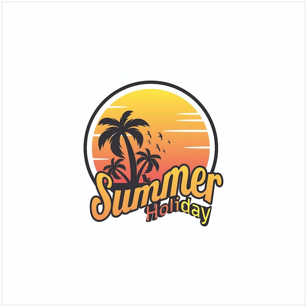 zomer strand logo ontwerp