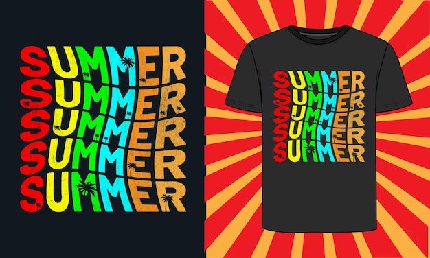 Zomer T-shirt Design Zomer Design en premium vector