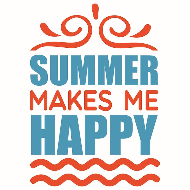 Zomer T-shirt ontwerp en vector