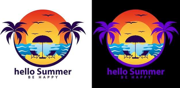 zomer t-shirt ontwerp logo