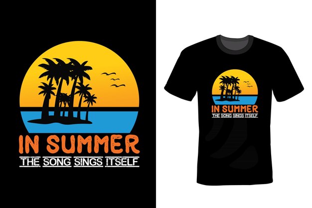 Zomer T-shirt ontwerp vintage typografie