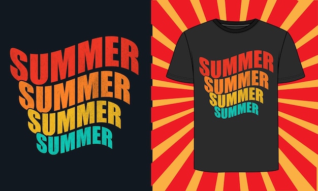 Zomer T-shirt Ontwerp Zomer vibes poster voor zomer tshirt ontwerp en vector