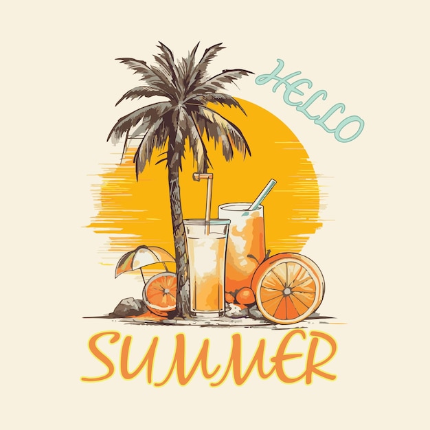Vector zomer t-shirt ontwerp