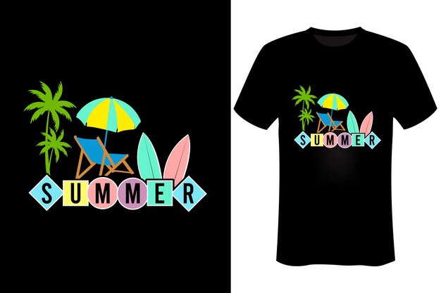 Vector zomer t-shirtontwerp