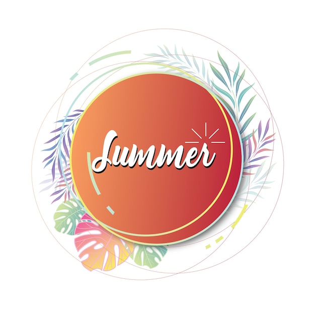 Vector zomer tropische banner