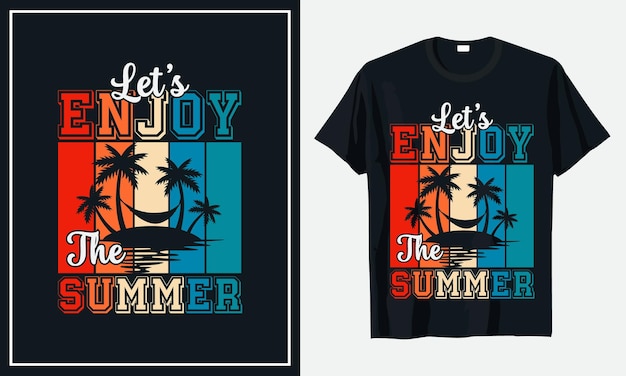 Zomer tshirt ontwerp premium vector