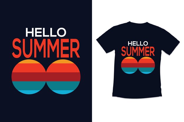 Vector zomer typografie tshirt ontwerp met moderne citaten typografie zomer dag tshirt ontwerp