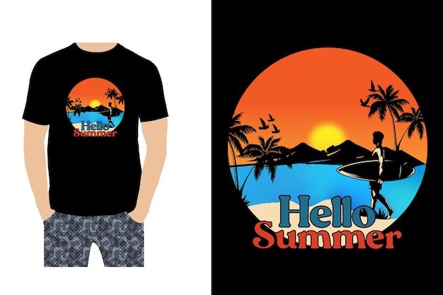 Vector zomer typografie tshirt ontwerp