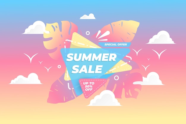 Zomer verkoop banner concept