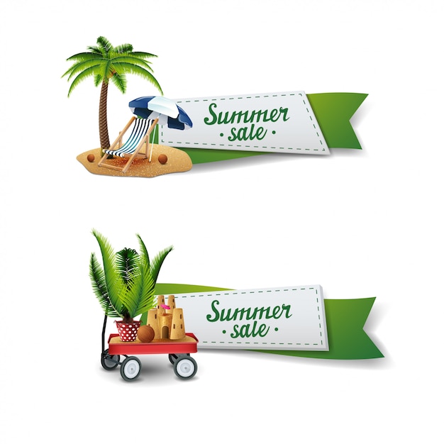 Zomer verkoop banner set