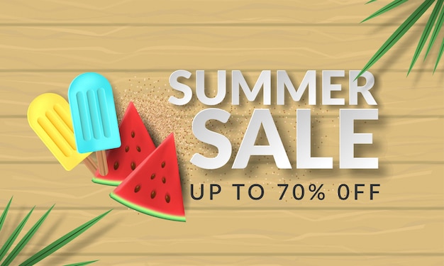 Vector zomer verkoop banner