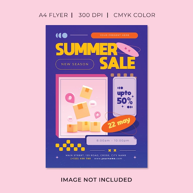 Zomer verkoop flyer