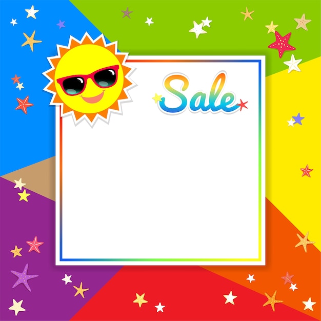 Zomer verkoop sjabloon banner achtergrond