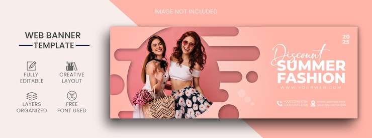 Vector zomer verkoop sociale media-sjabloon voor spandoek