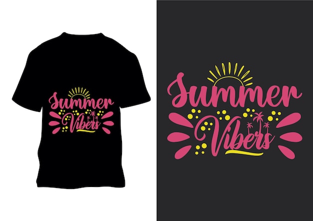 Zomer vibers retro vintage t-shirt ontwerp