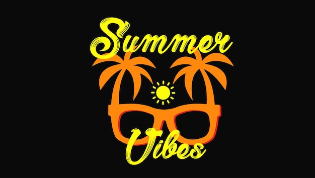 Zomer vibes typografie t-shirt design