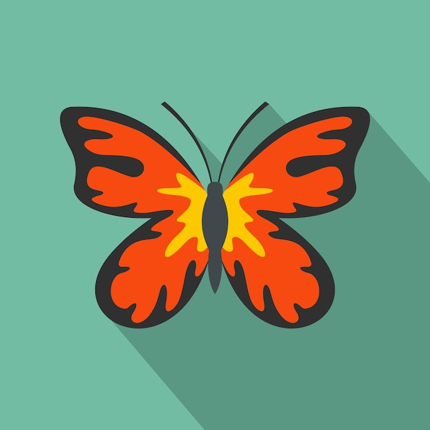 Vector zomer vlinder pictogram vlakke afbeelding van zomer vlinder vector pictogram voor web