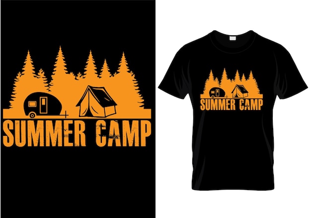 Zomercamper t-shirt ontwerp