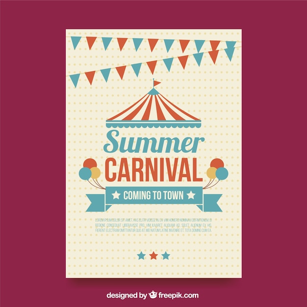 Vector zomercarnaval poster