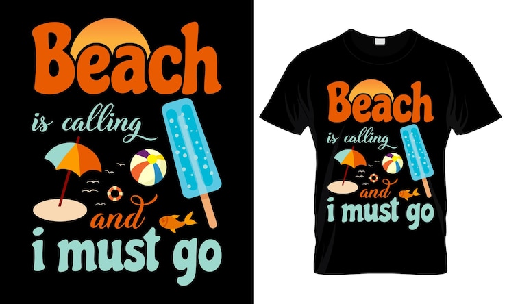 Zomerdag T-shirt Ontwerp Strandleven Zomervakantie t-shirt Ontwerp
