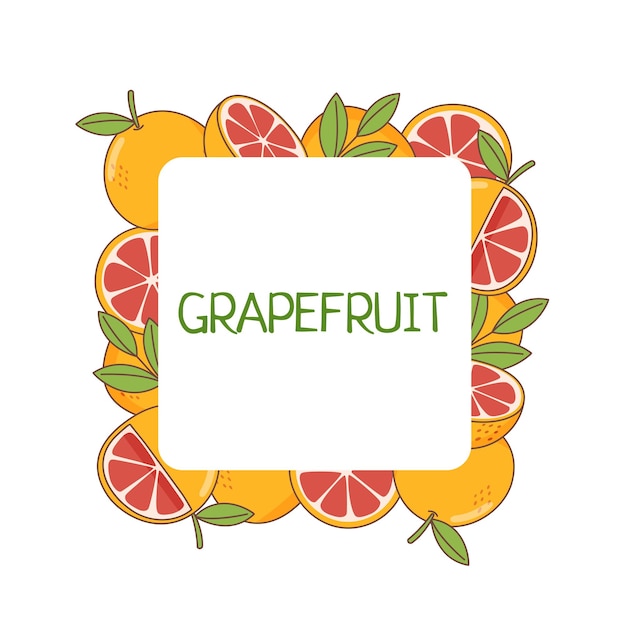 Zomerfruit sticker van grapefruits