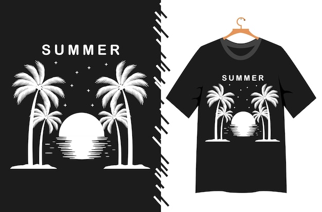 zomerillustratie voor t-shirtontwerp