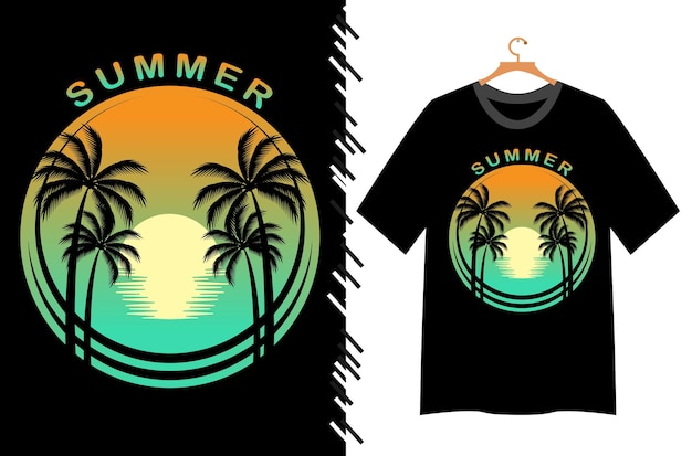 zomerillustratie voor t-shirtontwerp