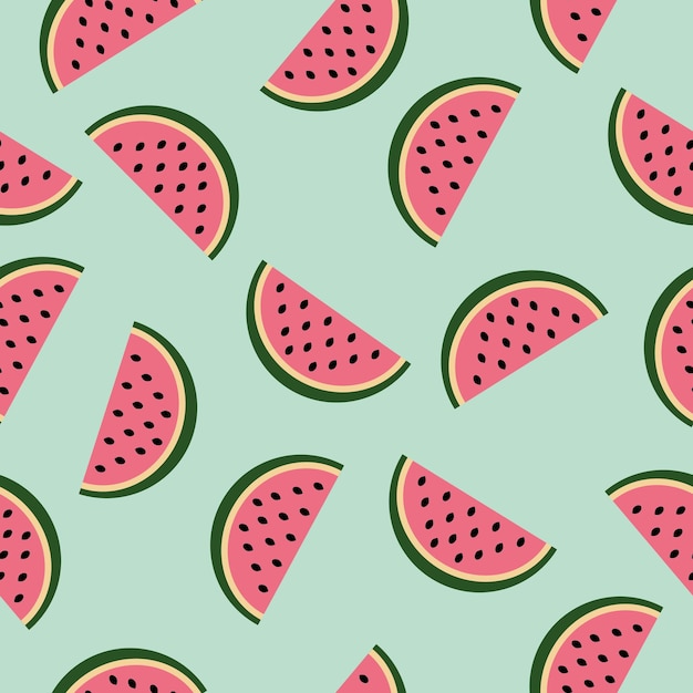 Zomerpatroon met watermeloenen Hoge kwaliteit vectorillustratie