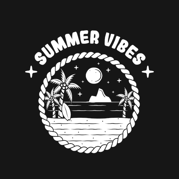 Zomerse vibes vectorillustraties