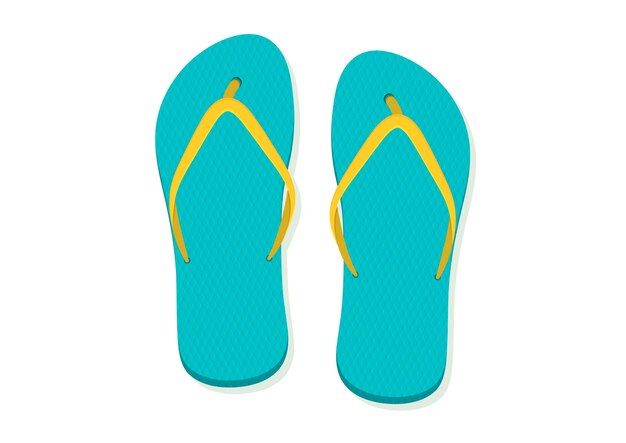 Zomerslippers vectorillustratie geïsoleerd op een witte achtergrond