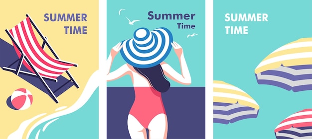 Zomertijd Concept van zomerfeestjes en reizen Perfecte achtergrond op het thema seizoensvakantie