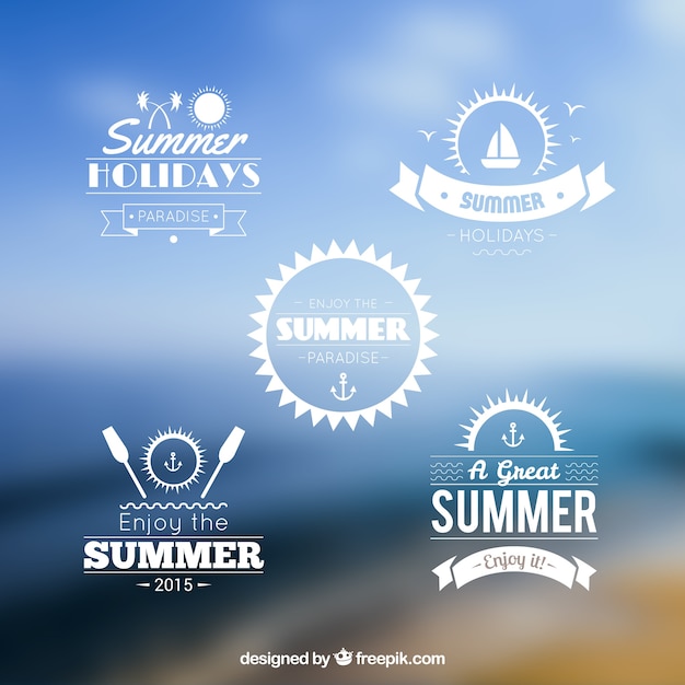 Vector zomervakantie badges