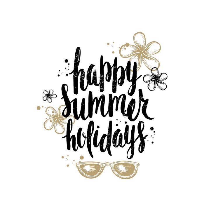 Vector zomervakantie en vakantie handgetekend ontwerp