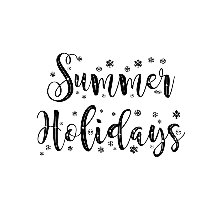 Vector zomervakantie hand tekenen borstel belettering zomer typografie citaten