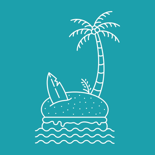 Zomervakantie naar Burger Island Illustratieontwerp voor kleding