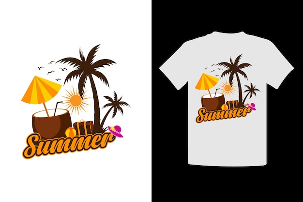 Zomervakantie of strand T-shirt ontwerp