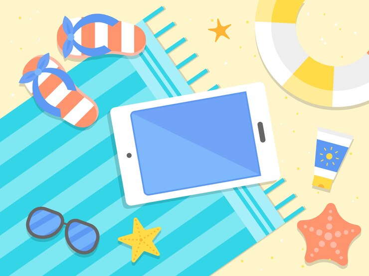 Vector zomervakantie, zomer strand illustratie