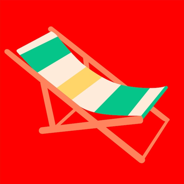 Vector zomervector voor strandstoelen