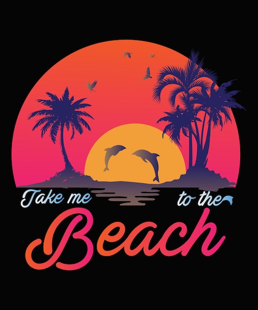 Zomervectorgrafiek voor t-shirtontwerp