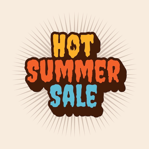 Zomerverkoop sjabloonontwerp met zon en verkoop tag vector illustratie