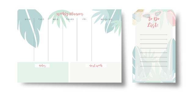 Zomerweekplanner en takenlijst