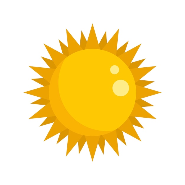 Zomerzon pictogram Vlakke afbeelding van zomerzon vector pictogram geïsoleerd op een witte achtergrond