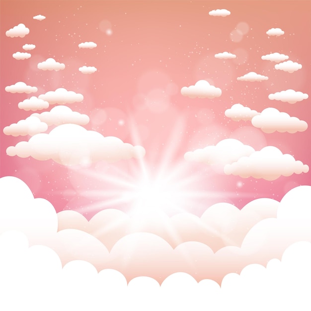 Zon achter de wolken zomer achtergrond