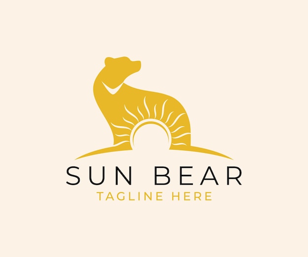 Zon beer logo ontwerp vector