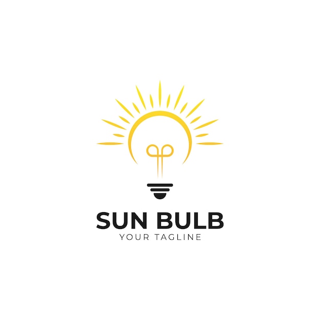 Zon en licht tbulb logo sjabloon. elektriciteit illustratie