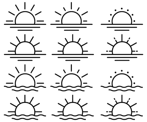 Zon icoon Zonneschijn icoon Vector illustratie