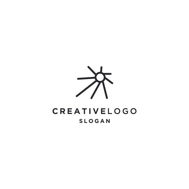 Zon logo pictogram ontwerp sjabloon vectorillustratie