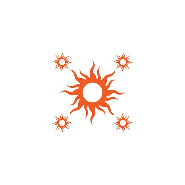 Zon logo platte ontwerp vector pictogrammalplaatje